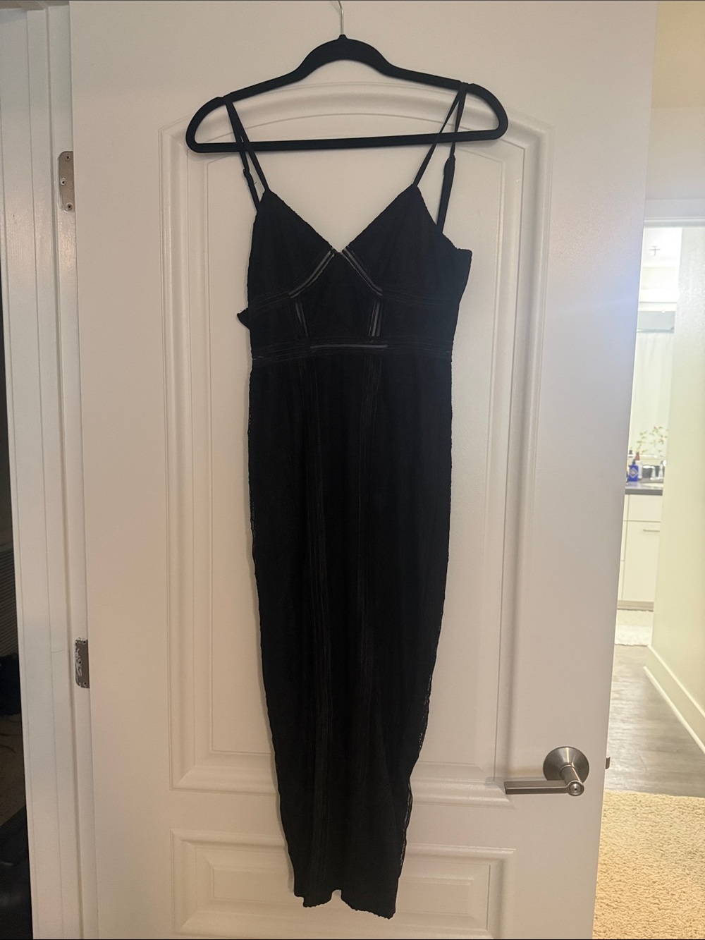 PrettyLittleThing Black Spaghetti-Strap Maxi Dress